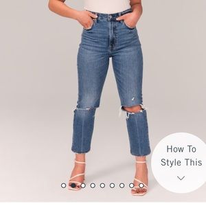 Abercrombie&fitch ankle straight ultra high rise